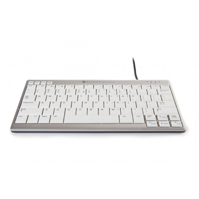 Clavier compact ultra mince ergonomique - surface plane- azerty (be) usb  blanc r-go tools - La Poste